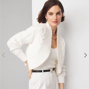 Matching Set! WHBM Cropped Cocoon Sweater with Shell -  Size Small